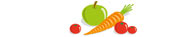 Logo Frischekueche mit Apfel, Karotte und Tomate